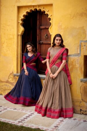 sumathi lnb1901 chanderi stitch lehenga unstitch choli in wholesale surat