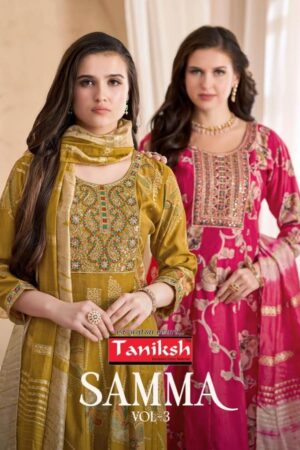 taniksh samma vol 3 series 3001 to 3008 vertican full stitch suit in wholesale surat
