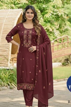 vitara fashion sahina 1467 C to H crunchy silk fully stitch combo suit in wholesale surat