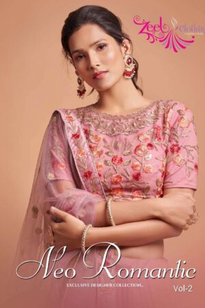 ZEEL CLOTHING NEO ROMANTIC VOL-2 DESIGNER SOFT NET LEHENGA