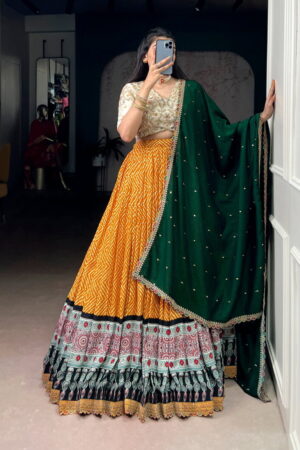 Taraa L 1416 Silk Ajrakh Print Lehenga Choli Collection Rehmat Boutique