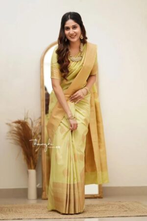 Soft Silk 6015 Jacquard Lichi Silk Saree Collection Rehmat Boutique