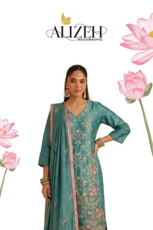 Alizeh 7095 To 7097 Silk Designer Salwar Suits Collection Rehmat Boutique