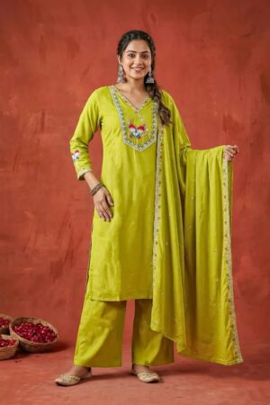 Naisha K 838 Embroidery Work Kurti With Bottom Dupatta Rehmat Boutique