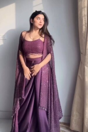 LG 1822 Designer Stylish Western Wear Dress With Shrug Rehmat Boutique