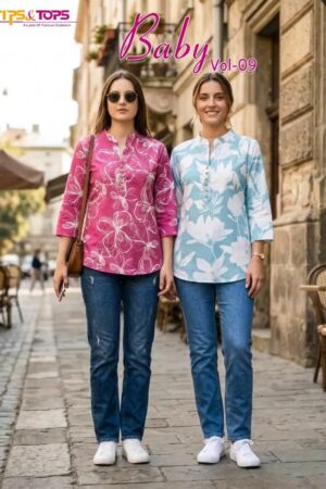 Tips And Tops Baby Vol 9 Trendy Printed Short Top Collection Rehmat Boutique