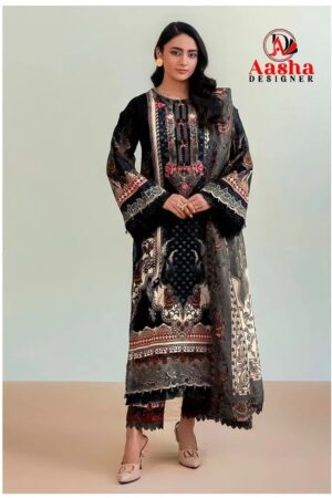 Aasha 1214 A And B Pakistani Salwar Kameez Chiffon Dupatta Rehmat Boutique