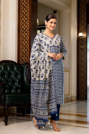 Naisha K 865 Cotton Kurti With Bottom Dupatta Rehmat Boutique