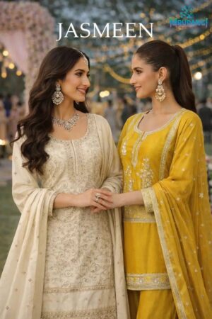 Mrudangi Jasmeen Real Silk Designer Salwar Kameez Collection Rehmat Boutique