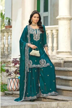 Ladies Flavour 3408 Embroidered Salwar Palazzo Set Rehmat Boutique