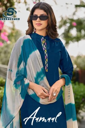 Sankheswer Aamaal Vol 1 Roman Silk Kurti Bottom With Dupatta Rehmat Boutique