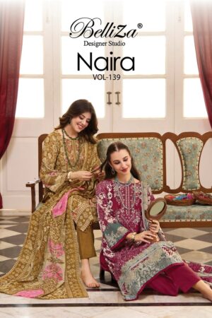 Belliza Naira Vol 139 Embroidered Salwar Kameez Collection Rehmat Boutique
