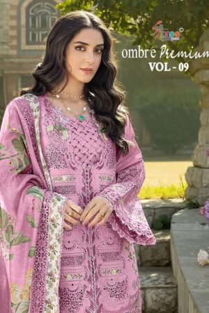 Shree Ombre Premium Vol 9 Cotton Pakistani Suits Kota Doriya Dupatta Rehmat Boutique