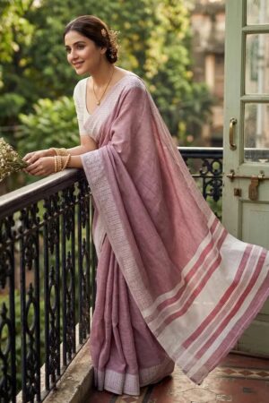 Ast Linen Looms Vol 2 Linen Cotton Saree Collection Rehmat Boutique