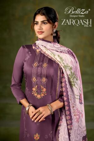 Belliza Zarqash Vol 16 Jam Cotton Designer Dress Material Rehmat Boutique