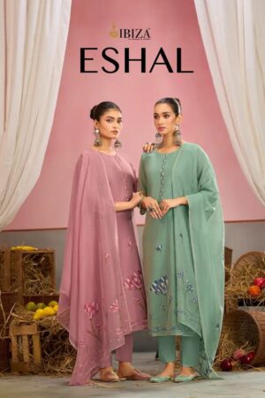 Ibiza Eshal Linen Cotton Embroidery Salwar Kameez Rehmat Boutique