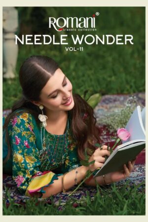 Romani Needle Wonder Vol 11 Printed Embroidered Dress Material Rehmat Boutique