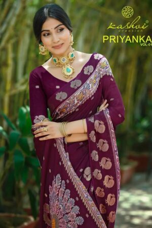 Kashvi Priyanka Vol 1 Silk Jacquard Work Saree Collection Rehmat Boutique