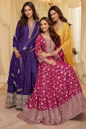 Aaradhana Super Hit Designer Anarkali Gown With Dupatta Rehmat Boutique