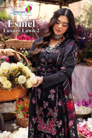 Saniya Esmel Luxury Lawn Vol 2 Cotton Pakistani Salwar Kameez Rehmat Boutique
