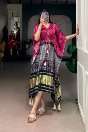 Taraa L 3002 Gaji Silk Printed Kaftan Collection