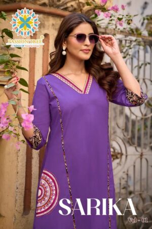 Passion Tree Sarika Vol 1 Cotton Casual Kurti With Bottom Rehmat Boutique