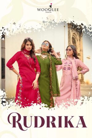 Wooglee Rudrika Thread Worked Kurti With Bottom Dupatta Rehmat Boutique
