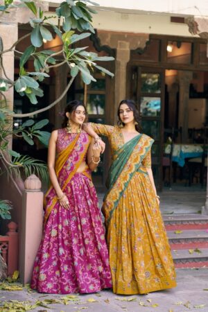 Taraa L 1256 Tasar Silk Foil Printed Lehenga Choli Rehmat Boutique