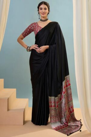 Lux Vol 22 Modal Ajrakh Printed Saree Collection Rehmat Boutique