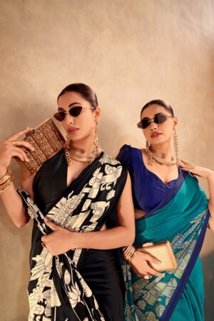 Taraa L 7208 Kalamkari Printed Silk Saree Collection Rehmat Boutique