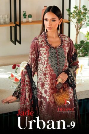 Deepsy Jade Urban Lawn Vol 9 Pakistani Salwar Suits Cotton Dupatta Rehmat Boutique