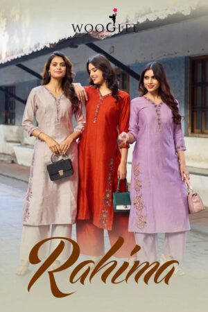 Wooglee Rahima Viscose Hand Work Kurti With Bottom Rehmat Boutique