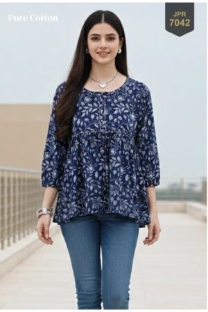 Trendy Naisha Cotton Jaipuri Cotton Short Tops Collection Rehmat Boutique