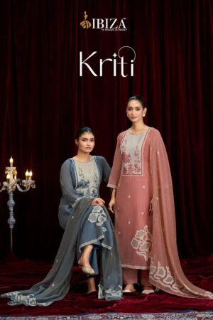Ibiza Kriti Linen Cotton Hand Work Dress Material Collection Rehmat Boutique