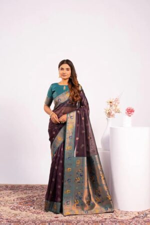 Jf 3527 Soft Tissue Silk Paithani Saree Collection Rehmat Boutique