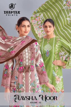 Deeptex Aaysha Noor Vol 1 Printed Cotton Dress Material Collection Rehmat Boutique