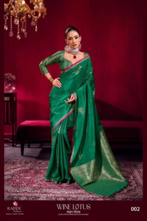 Rajtex Wine Lotus Linen Handloom Silk Saree Collection Rehmat Boutique