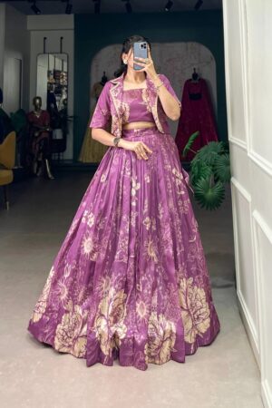 Taraa L 1129 Tasar Silk Printed Indo Western Collection Rehmat Boutique
