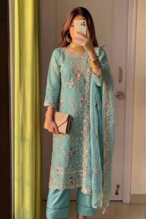Anaya Vol 3 Organza Silk Embroidered Salwar Suits Collection Rehmat Boutique