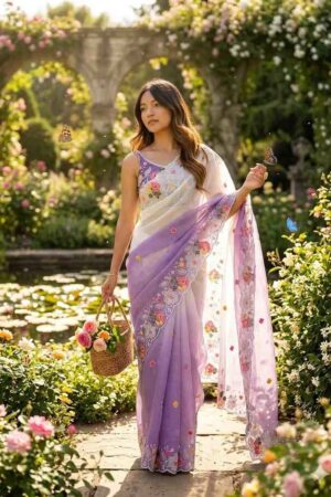 Ds 767 Crush Silk Embroidery Work Saree Collection Rehmat Boutique
