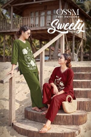 Ossm Sweety Vol 02 Embroidered Co Ord Set Collection Rehmat Boutique