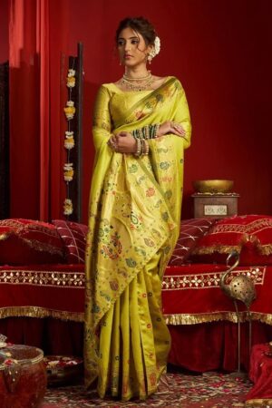 Meera 334 Zari Weaving Paithani Silk Saree Collection Rehmat Boutique