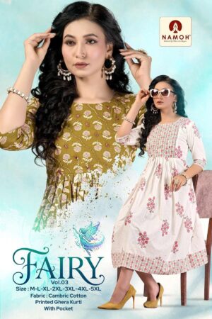 Namoh Fairy Vol 3 Cotton Anarkali Kurti Collection Rehmat Boutique