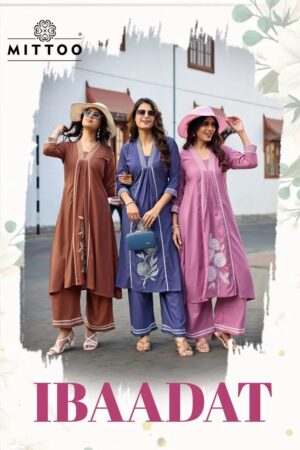 Mittoo Ibaadat Thread Work Kurti With Bottom Collection Rehmat Boutique