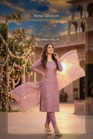 Roohaa Vol 9 Modal Cotton Handworked Kurti With Bottom Dupatta Rehmat Boutique