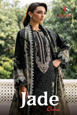 Deepsy Jade Elara Embroidered Pakistani Suit Chiffon Dupatta Rehmat Boutique