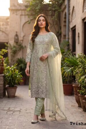 Tvisha Vol 1 Embroidered Kurti With Bottom Dupatta Rehmat Boutique