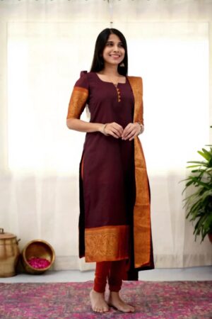 Sa Kayal Kanchi Cotton Kurti With Dupatta Collection Rehmat Boutique