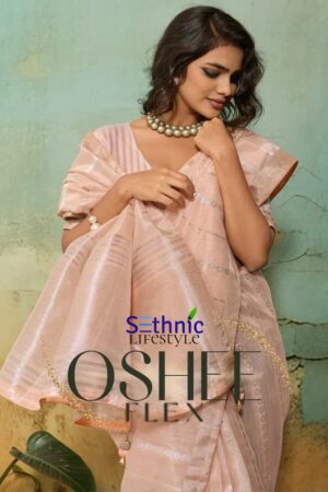 Sethnic Oshee Flex Tissue Linen Blend Saree Wholesale Price Rehmat Boutique