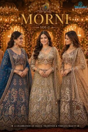 Mrudangi Morni Vol 2 Premium Net Embroidered Bridal Lehenga Choli Rehmat Boutique